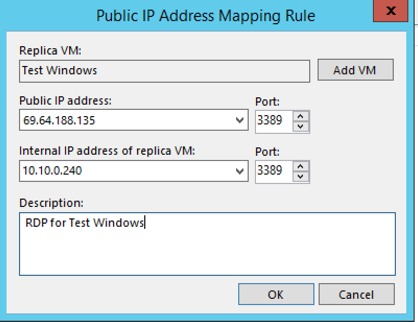 NAT Rule configuration in the failover plan