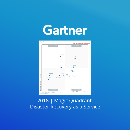 2018 Gartner Magic Quadrant Disaster Recovery as a Service Leader