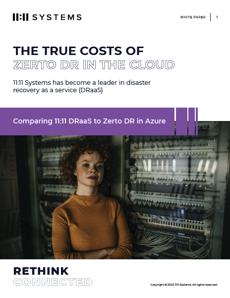 Comparing 11:11 DRaaS with Zerto to Zerto with Azure
