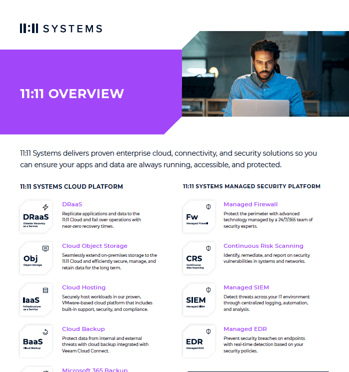 11:11 Solution Overview