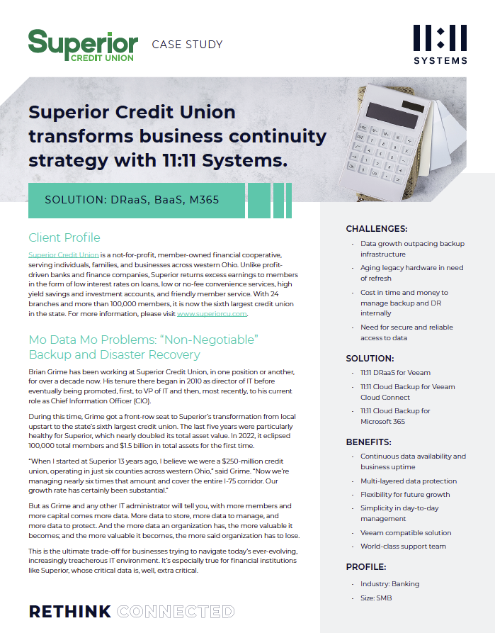 Superior Credit Union Case Study