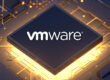 VMware logo on a virtual motherboard