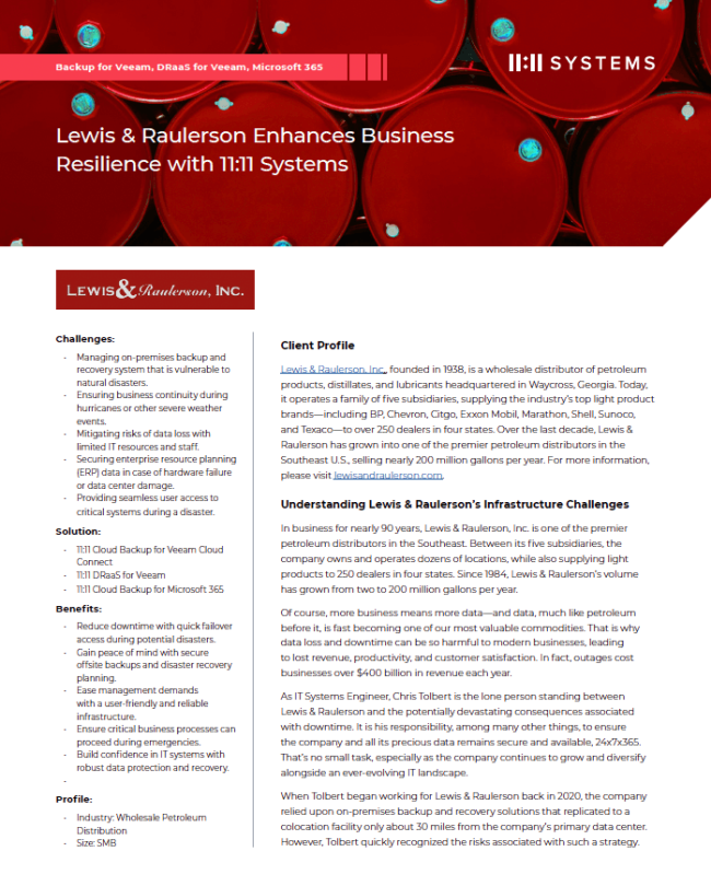 Lewis & Raulerson’s Case Study