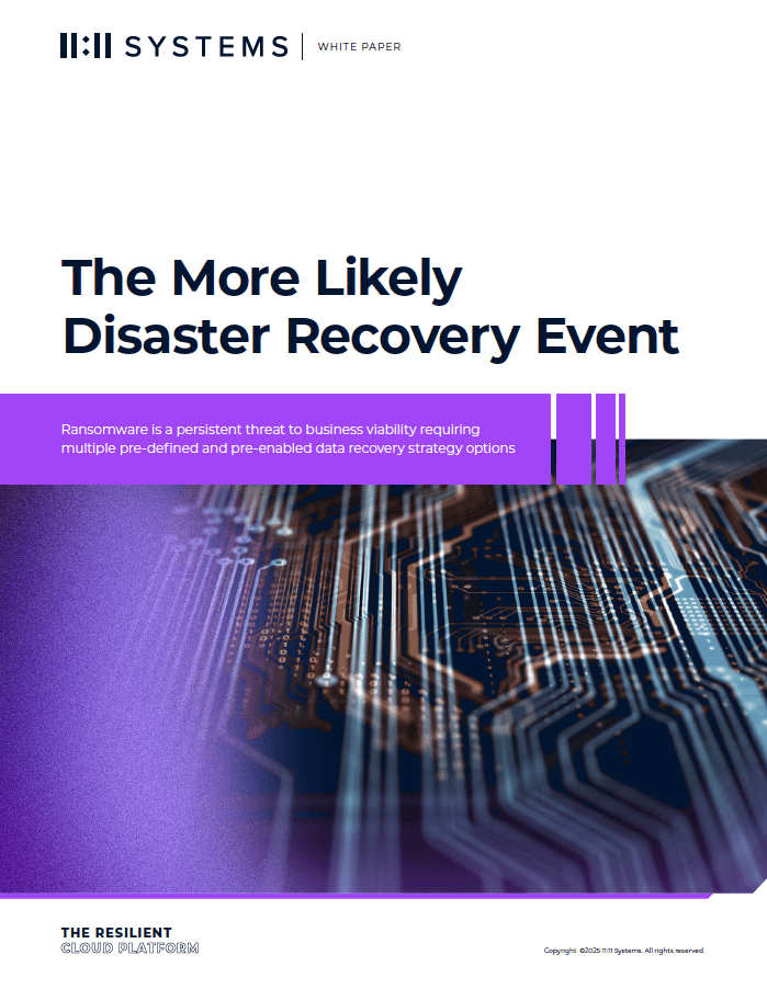 The More Likely Disaster Recovery Event