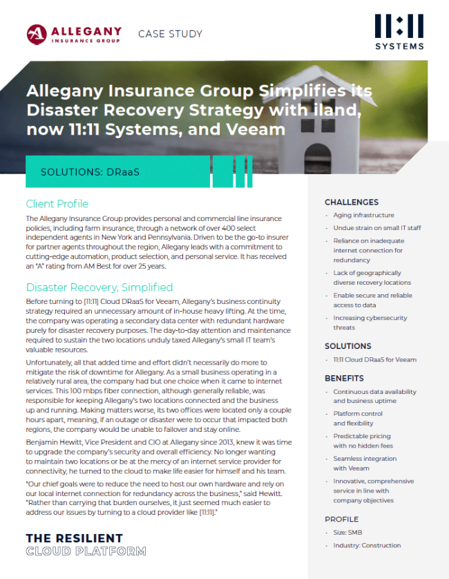 Allegany Case Study