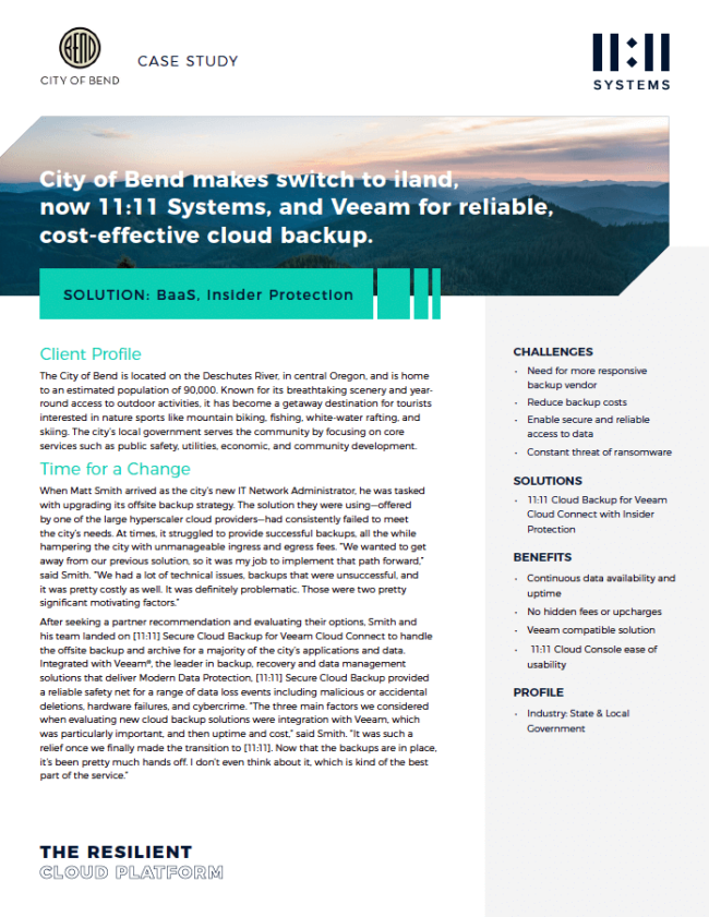 City of Bend Case Study