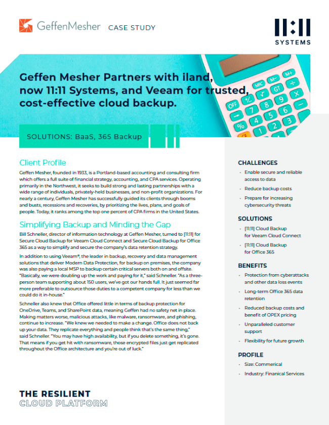 Geffen Mesher Case Study