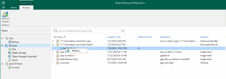 Step By Step Microsoft Entra ID Recovery Process with Veeam