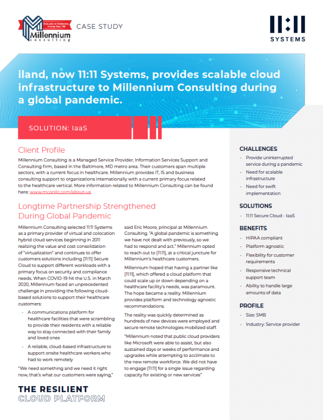 Millennium Case Study
