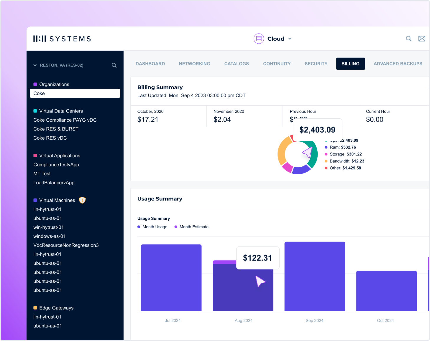 Cost and Billing Control