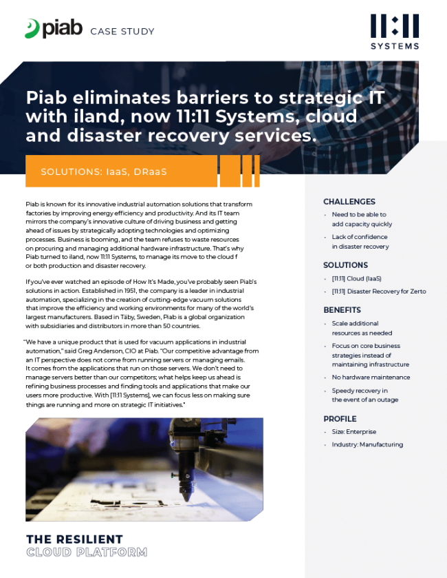 Piab Case Study