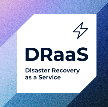 11:11 DRaaS - Disaster Recovery as a Service written in letters inside a box with lightning bolt icon