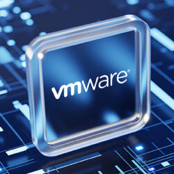 vmware logo over a field of digital technology